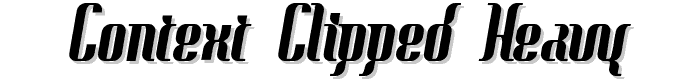 Context Clipped Heavy font